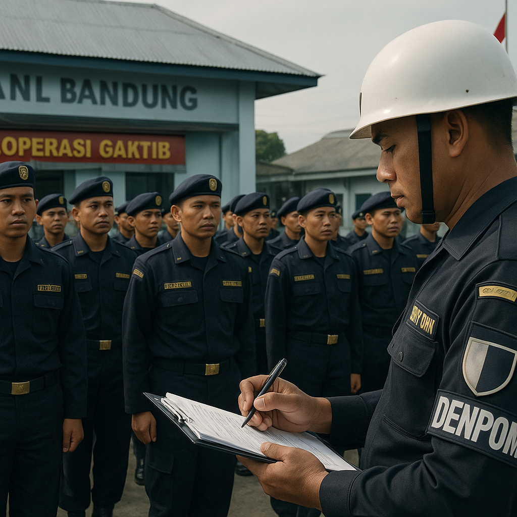 DENPOMAL LANAL BANDUNG GELAR OPERASI GAKTIB, DISIPLIN PRAJURIT TERUS DITINGKATAN