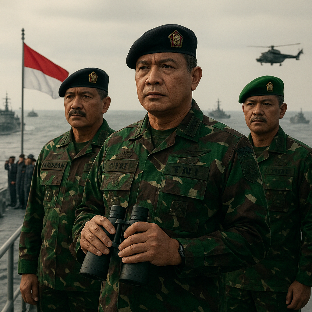 Menhan dan Panglima TNI Tinjau Latihan Operasi Laut Gabungan 2026, Pangdam IV Diponegoro Mendampingi