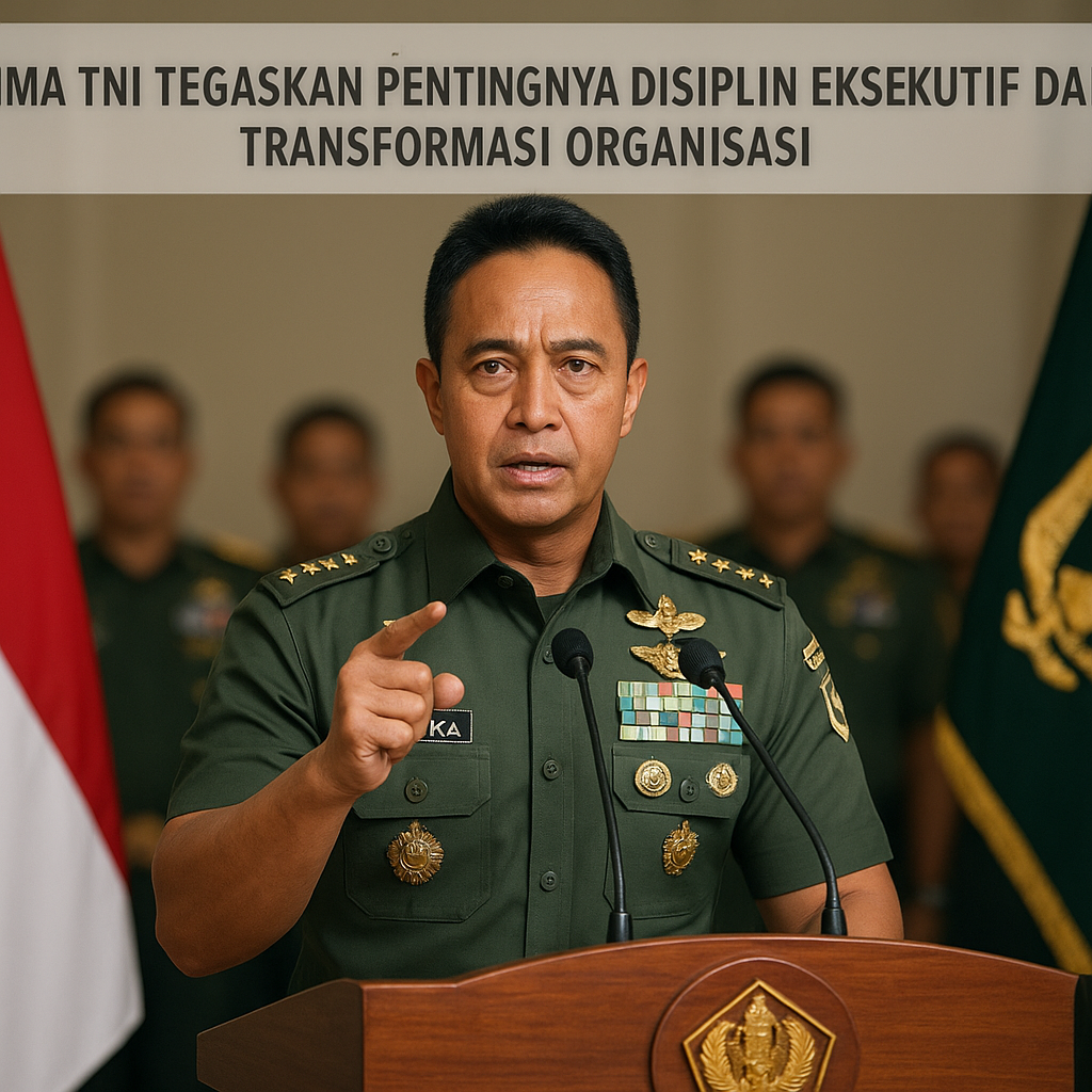 Panglima TNI Tegaskan Pentingnya Disiplin Eksekutif dalam Transformasi Organisasi