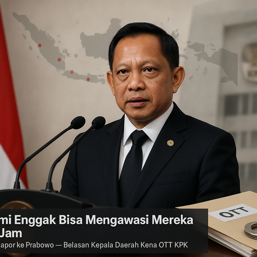 "Kami Enggak Bisa Megangi Mereka 24 Jam", Tito Lapor ke Prabowo Belasan Kepala Daerah Kena OTT KPK