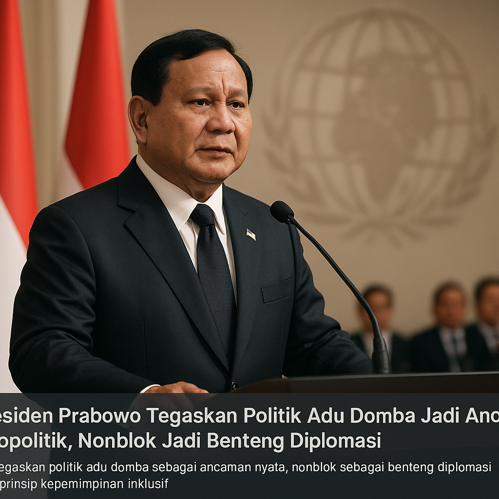 Presiden Prabowo Tegaskan Politik Adu Domba Jadi Ancaman Geopolitik, Nonblok Jadi Benteng Diplomasi