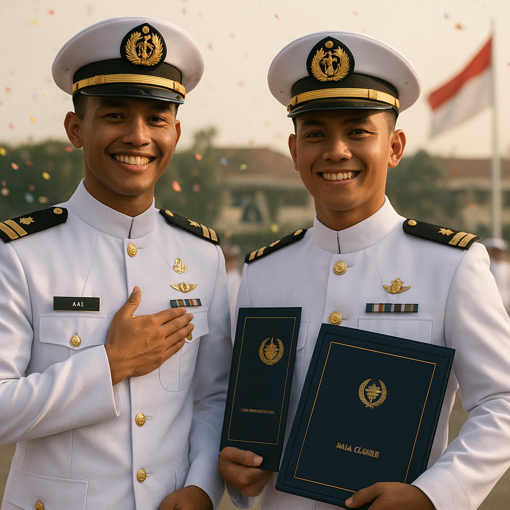 Dulu Gagal Berkali-kali, 2 Pemuda Banyuwangi Kini Jadi Lulusan Terbaik AAL