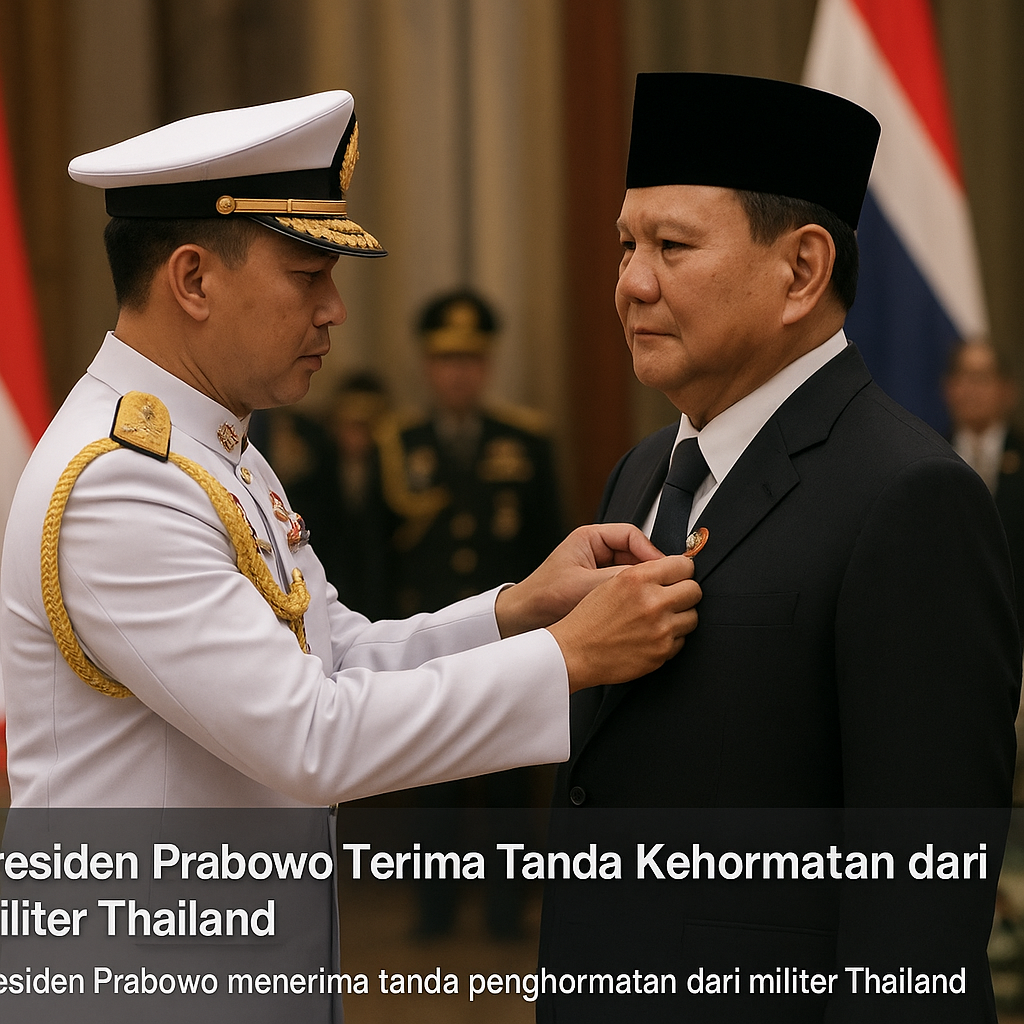 Presiden Prabowo Terima Tanda Kehormatan dari Militer Thailand