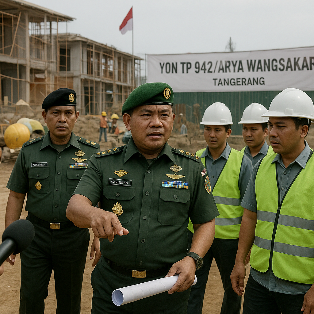 Wakasad Tinjau Pembangunan Yon TP 942/Arya Wangsakara di Tangerang
