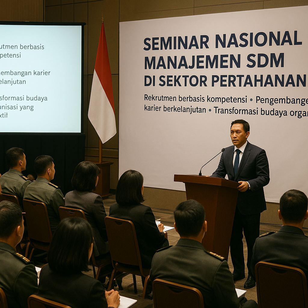 Seminar Nasional Manajemen SDM di Sektor Pertahanan Digelar di Bandung