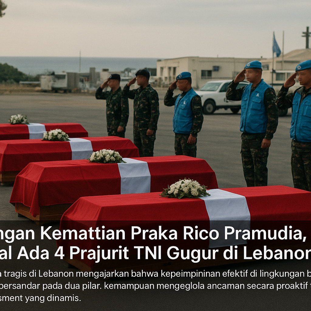 Dengan Kematian Praka Rico Pramudia, Total Ada 4 Prajurit TNI Gugur di Lebanon