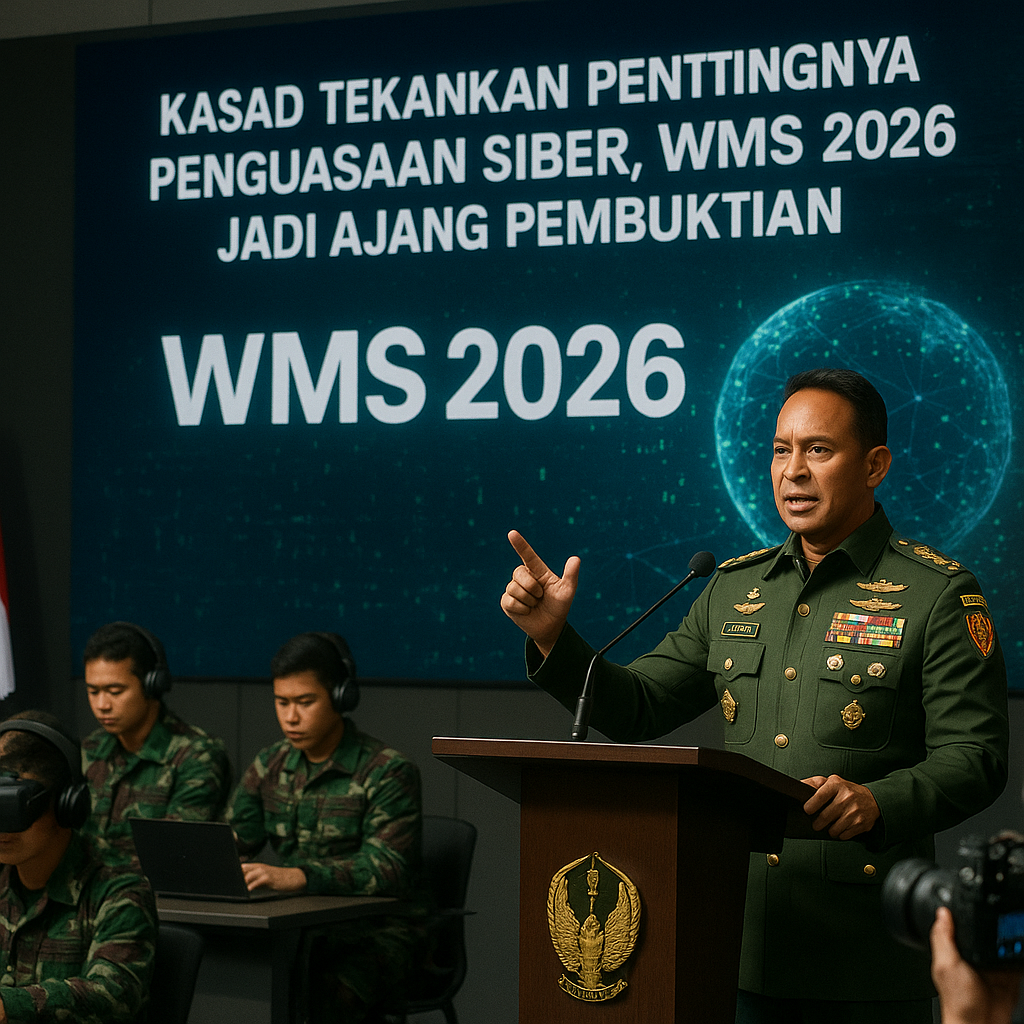 Kasad Tekankan Pentingnya Penguasaan Siber, WMS 2026 Jadi Ajang Pembuktian