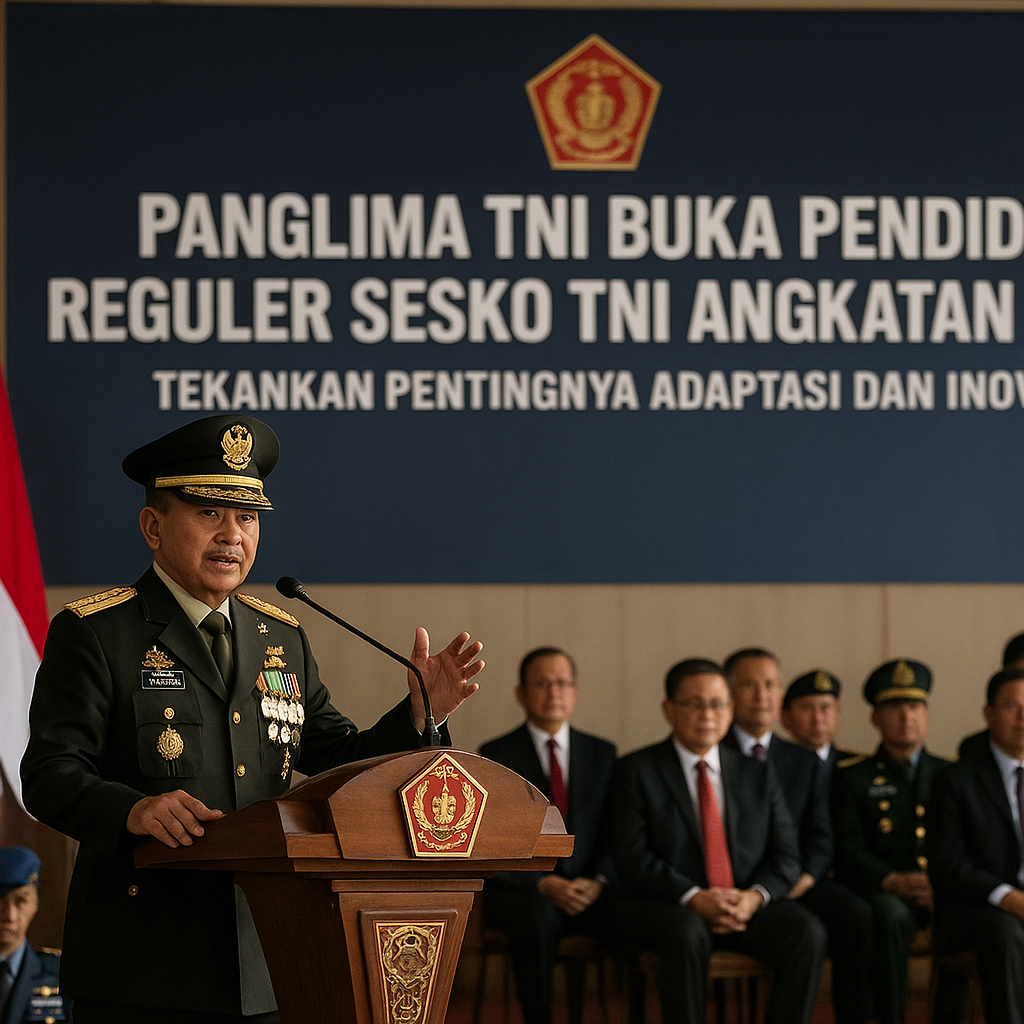Panglima TNI Buka Pendidikan Reguler Sesko TNI Angkatan LXIV, Tekankan Pentingnya Adaptasi dan Inovasi