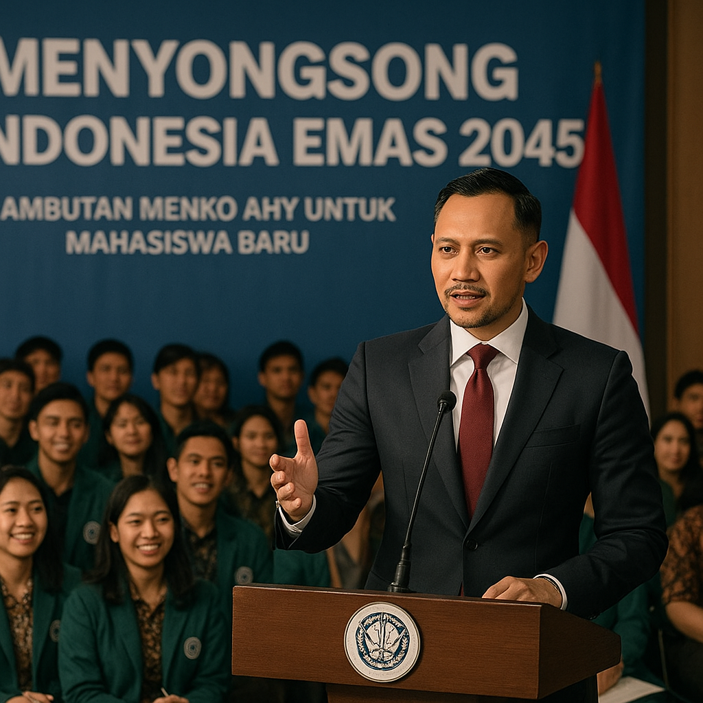Menko AHY ke Mahasiswa Baru: Kepemimpinan Dimulai dari Lingkungan Terdekat dan Karakter