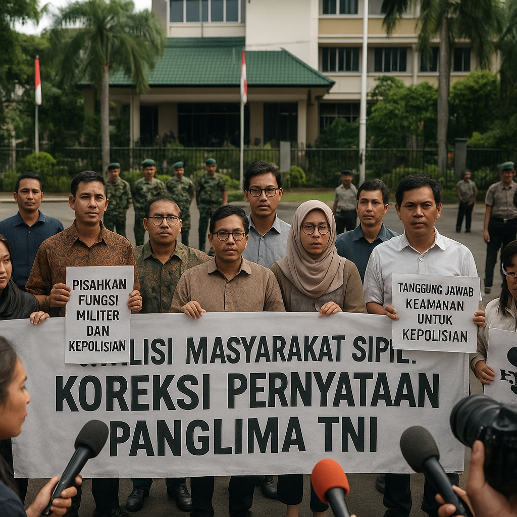 Koalisi Masyarakat Sipil Desak Panglima TNI Koreksi Pernyataan soal Tanggung Jawab Keamanan