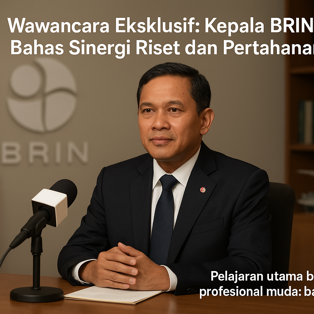 Wawancara Eksklusif : Kepala BRIN Bahas Sinergi Riset dan Pertahanan