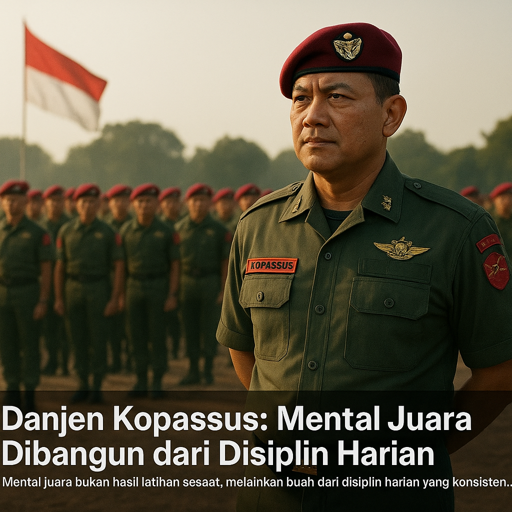 Danjen Kopassus: Mental Juara Dibangun dari Disiplin Harian