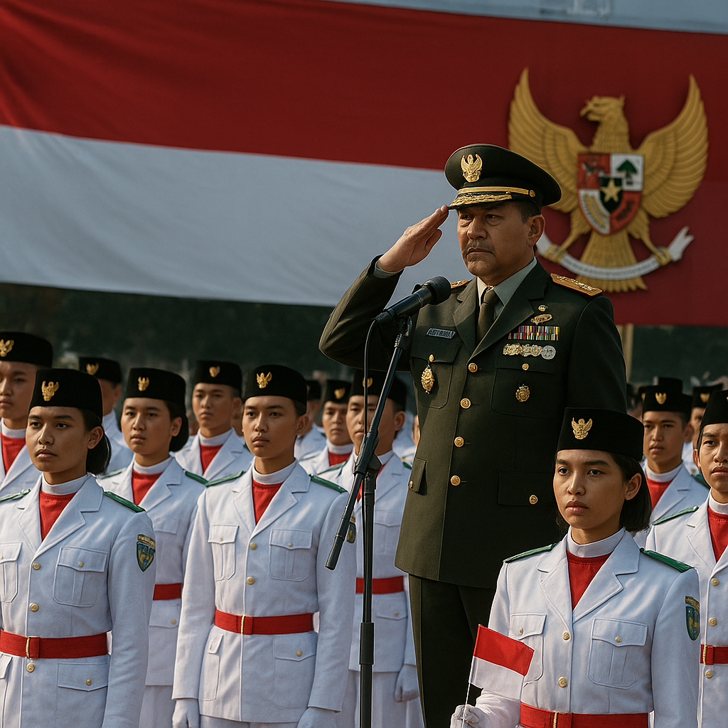Panglima TNI Hadiri Pengukuhan 76 Anggota Paskibraka, Tekankan Peran Generasi Muda
