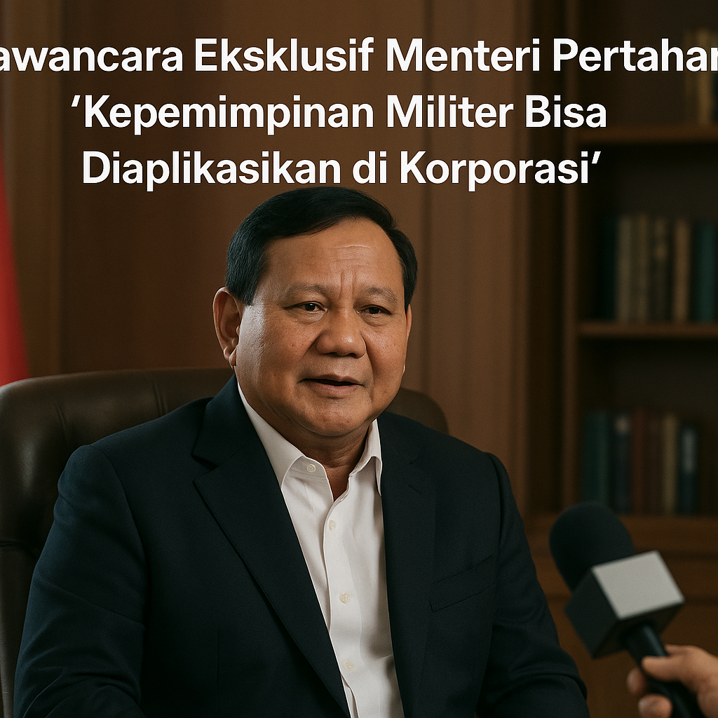 Wawancara Eksklusif Menteri Pertahanan: 'Kepemimpinan Militer Bisa Diaplikasikan di Korporasi'