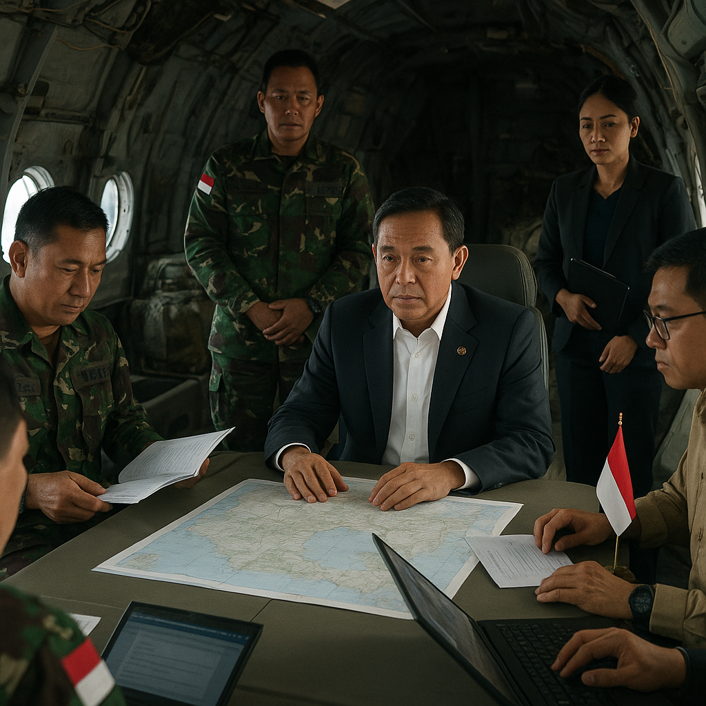 Menhan Sjafrie Gelar Rapat di Hercules A-1319, Ini yang Dibahas