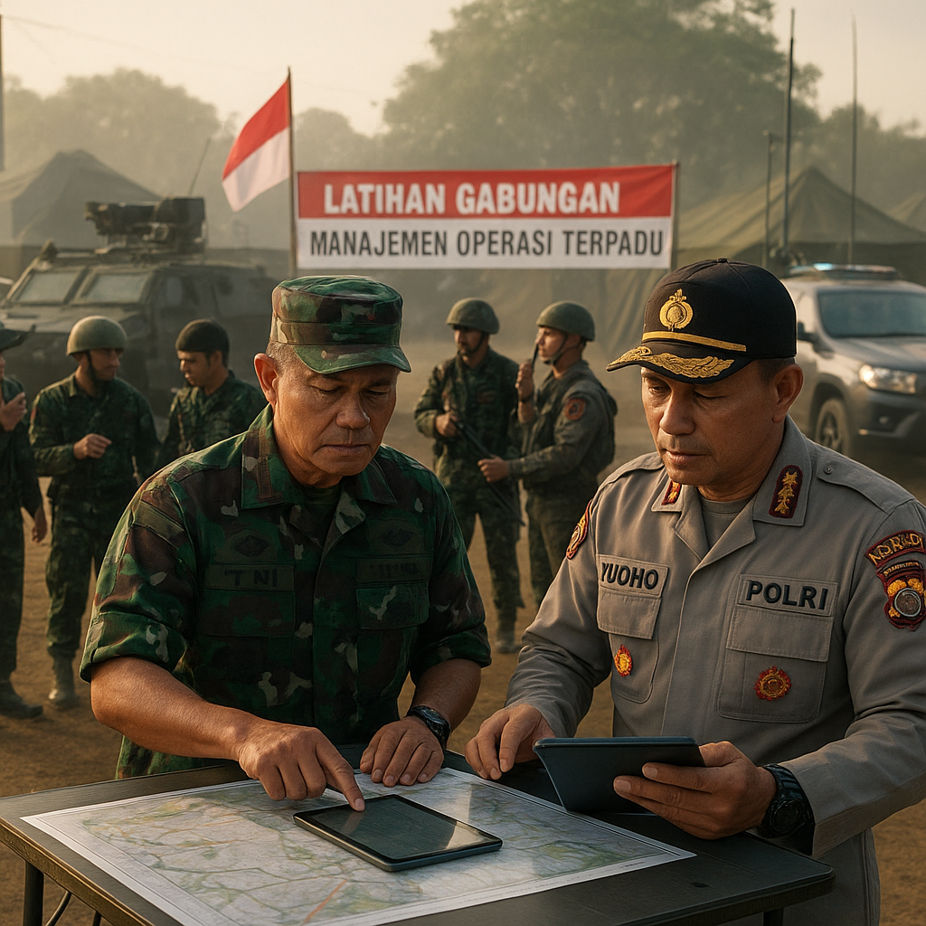 Tingkatkan Sinergi, TNI-Polri Gelar Latihan Gabungan Manajemen Operasi Terpadu