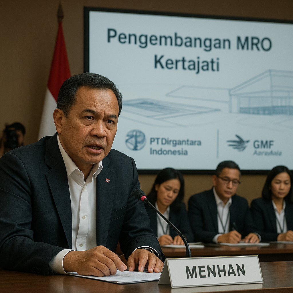 Menhan minta PT DI dan GMF terlibat dalam mengembangkan MRO di Kertajati