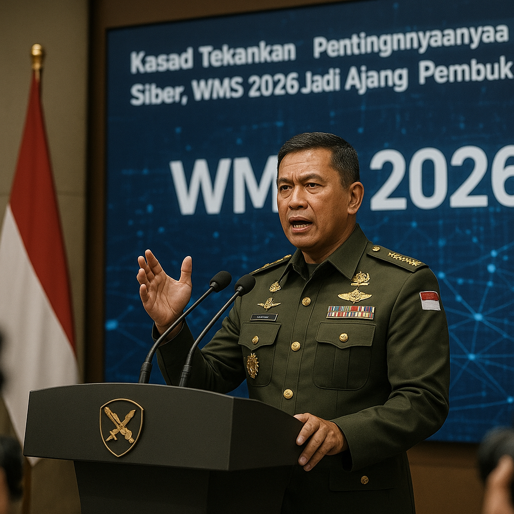 Kasad Tekankan Pentingnya Penguasaan Siber, WMS 2026 Jadi Ajang Pembuktian