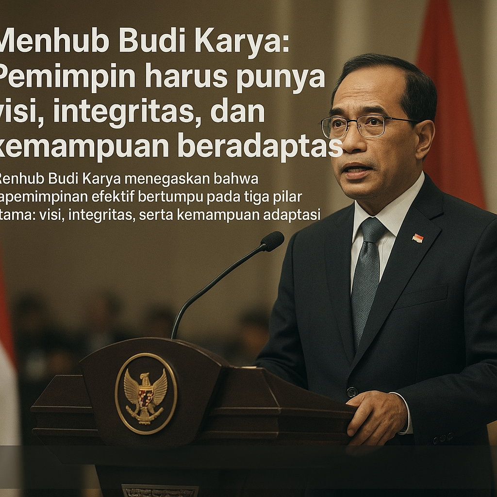 Menhub Budi Karya: Pemimpin harus punya visi, integritas, dan kemampuan beradaptasi