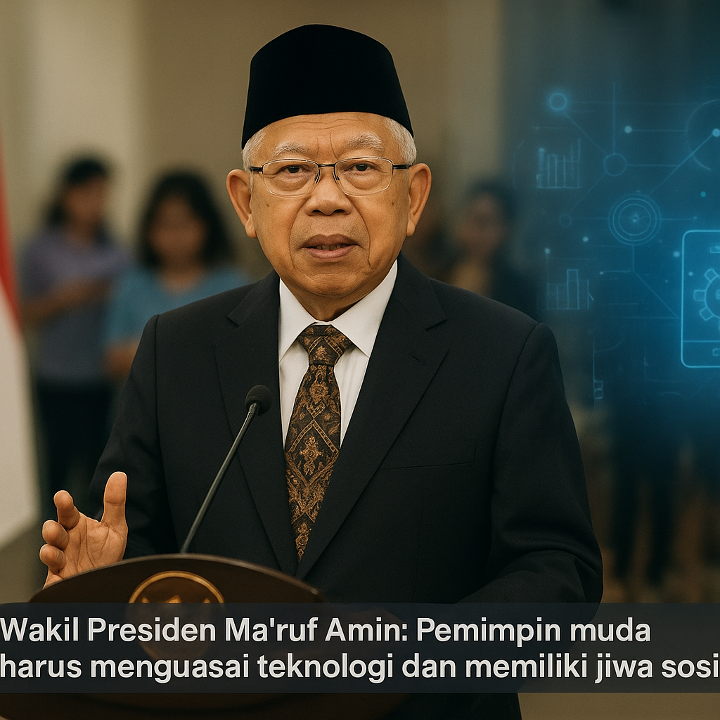 Wakil Presiden Ma'ruf Amin: Pemimpin muda harus menguasai teknologi dan memiliki jiwa sosial