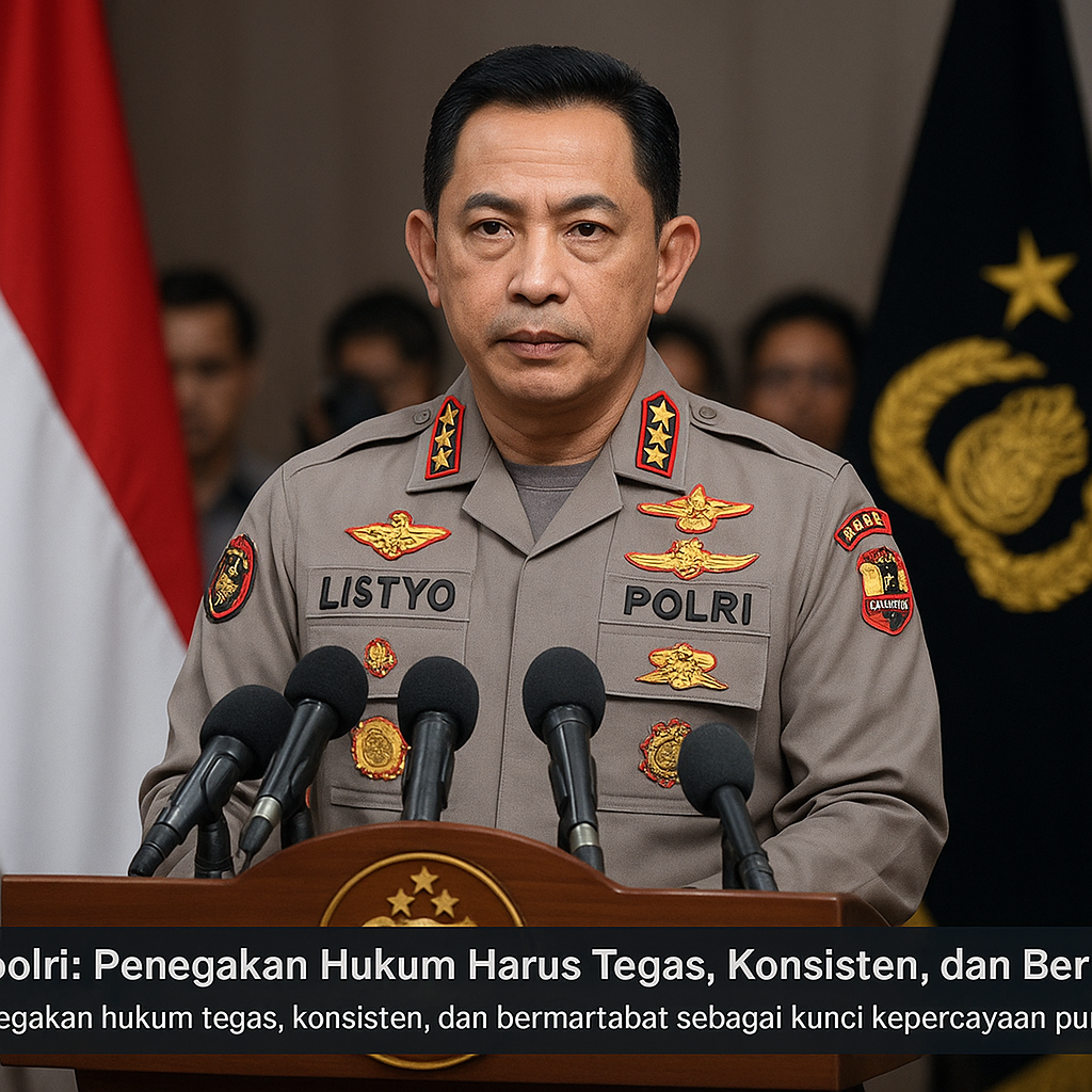 Kapolri: Penegakan Hukum Harus Tegas, Konsisten, dan Bermartabat