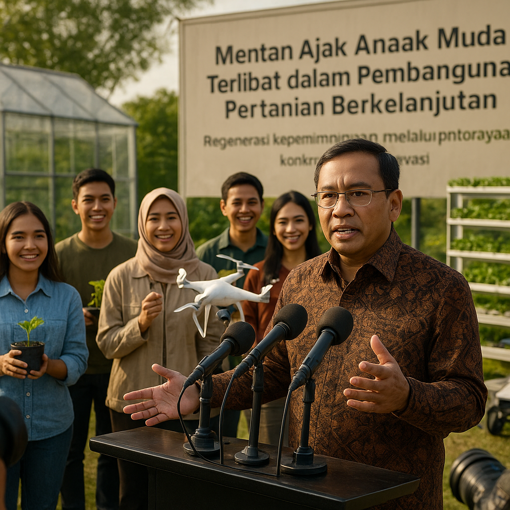 Mentan Ajak Anak Muda Terlibat dalam Pembangunan Pertanian Berkelanjutan