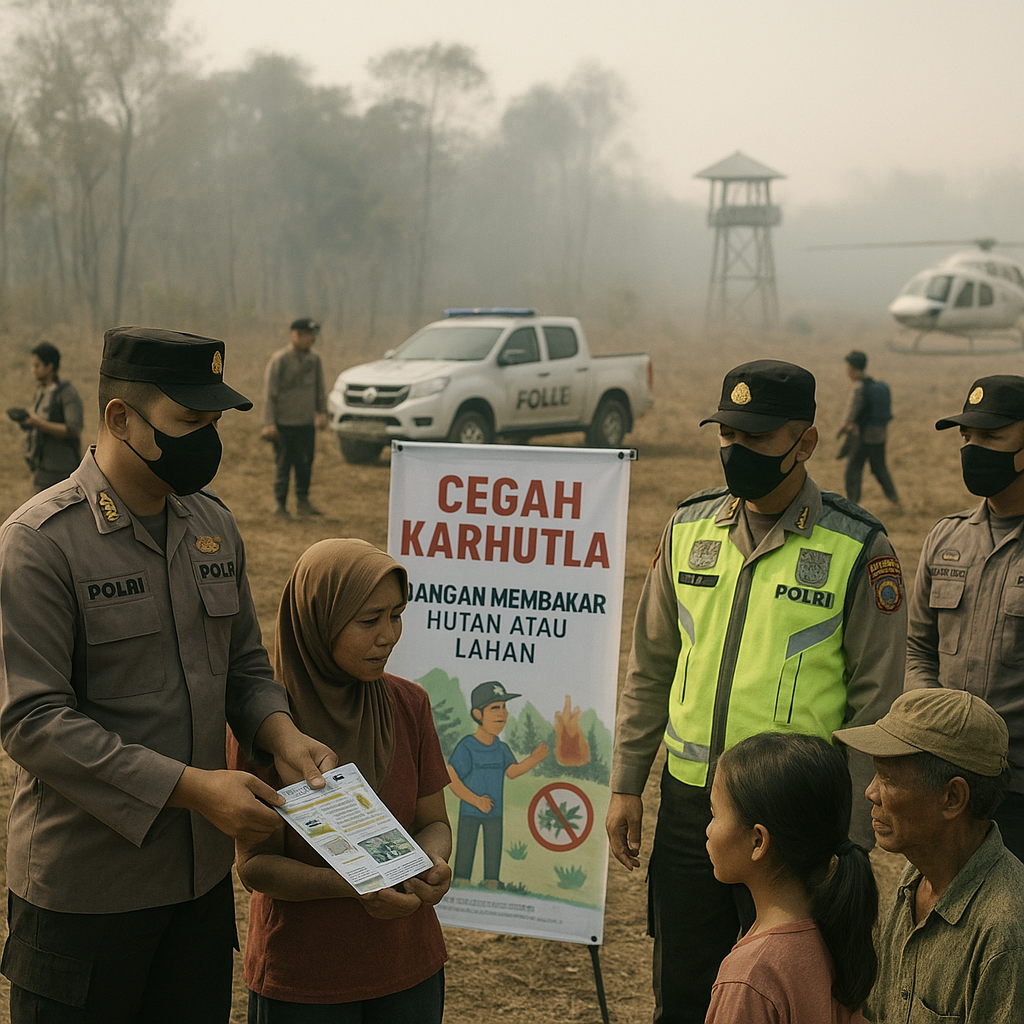 Polri Kerahkan 403 Personel Cegah Karhutla di 8 Provinsi