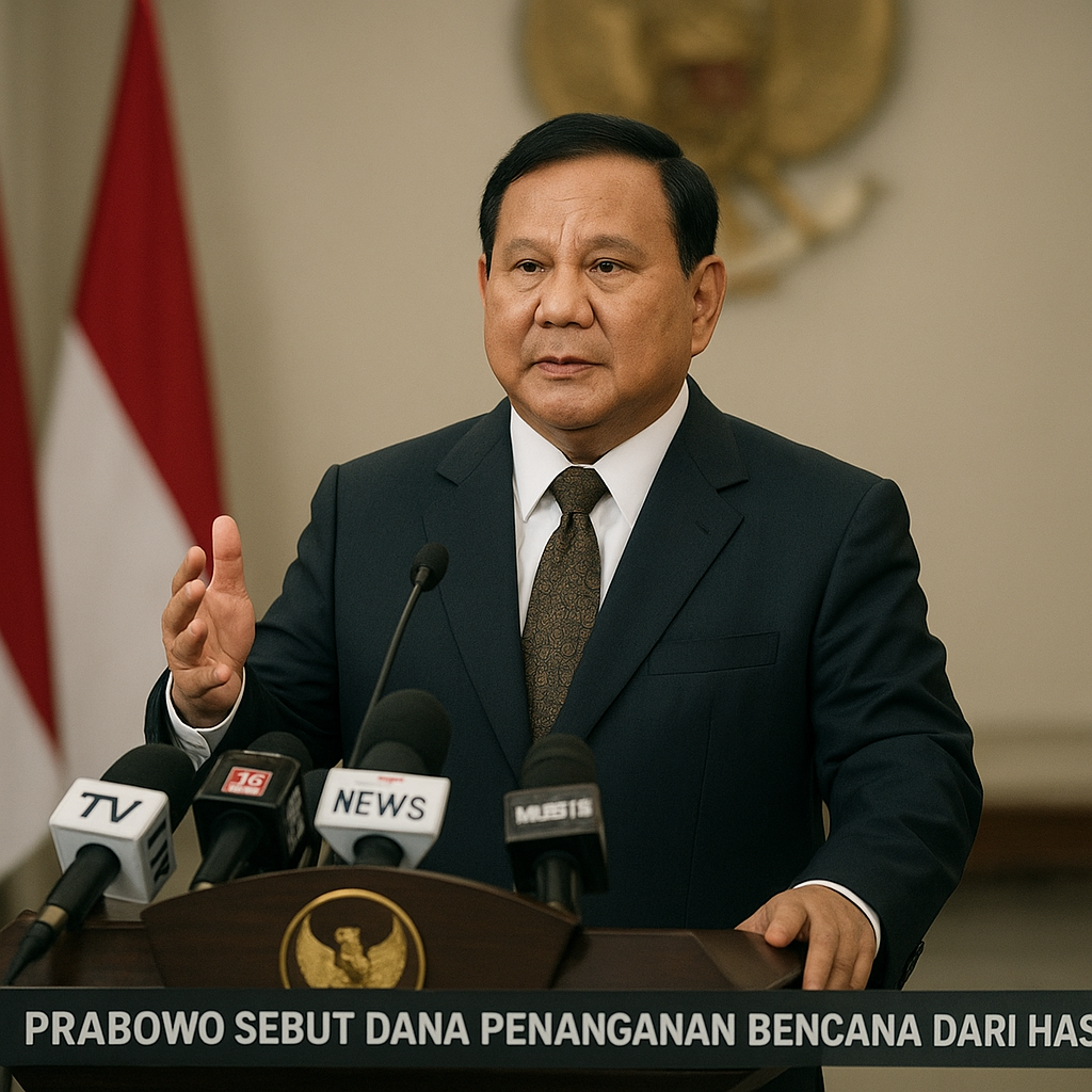 Prabowo Sebut Dana Penanganan Bencana dari Hasil Hentikan Kebocoran Anggaran