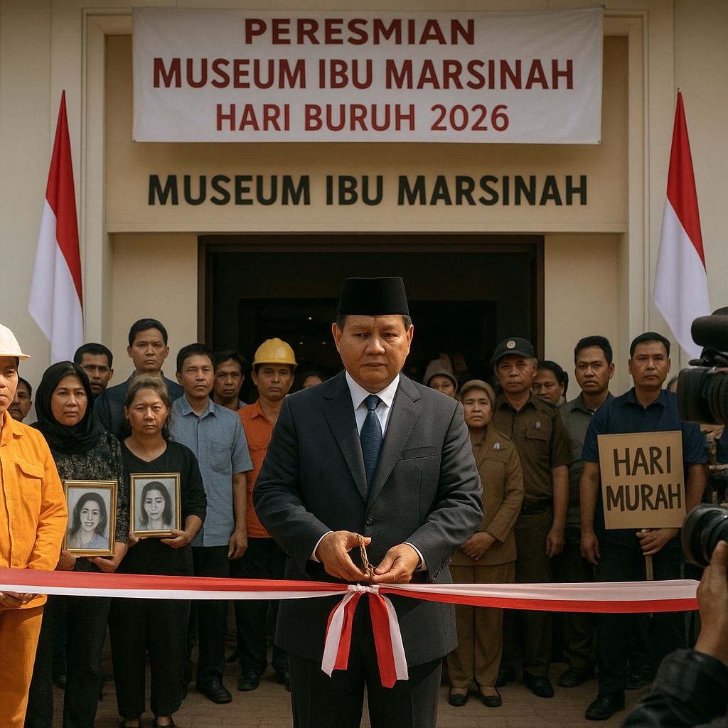 Prabowo akan Resmikan Museum Ibu Marsinah di Nganjuk pada Hari Buruh