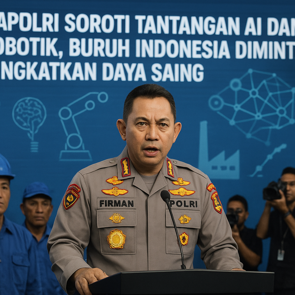 Kapolri Soroti Tantangan AI dan Robotik, Buruh Indonesia Diminta Tingkatkan Daya Saing