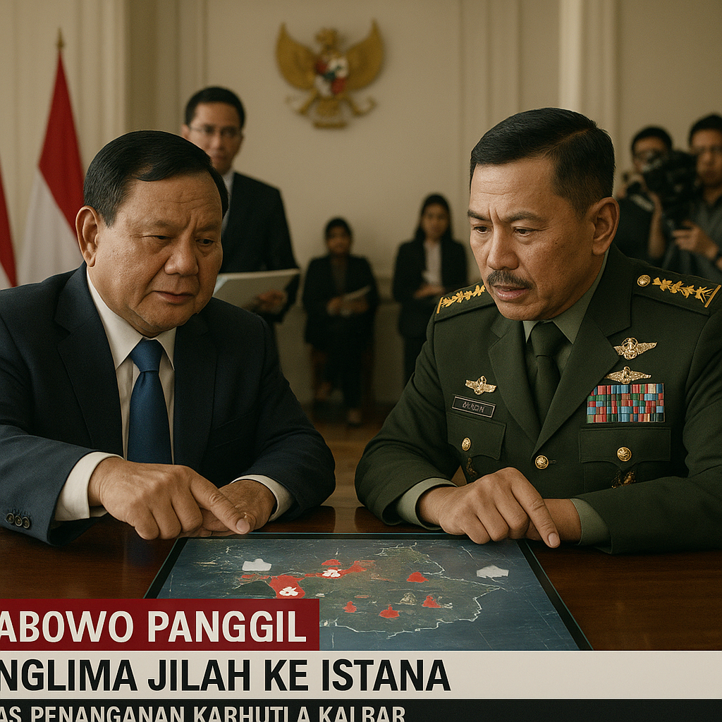 Prabowo Panggil Panglima Jilah ke Istana, Bahas Penanganan Karhutla Kalbar