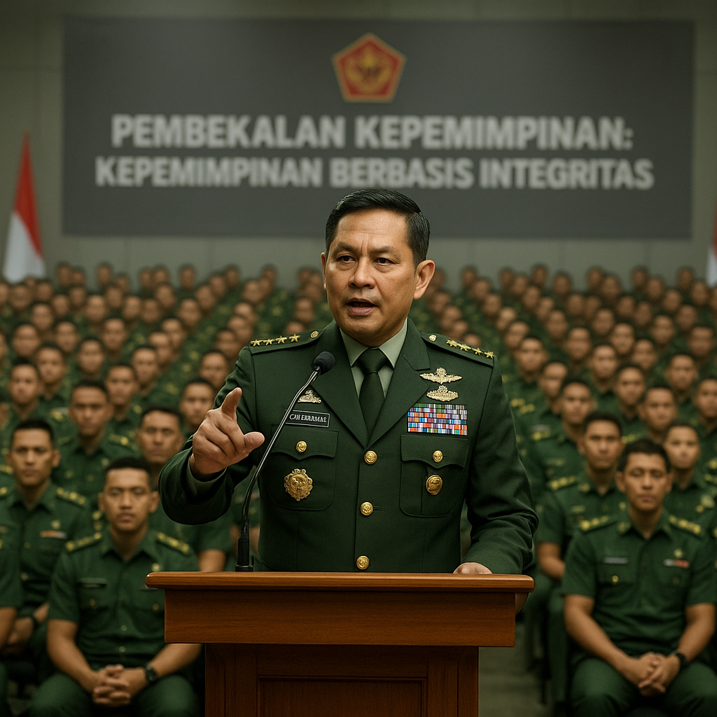 Panglima TNI Tekankan Kepemimpinan Berbasis Integritas di Hadapan Perwira Muda
