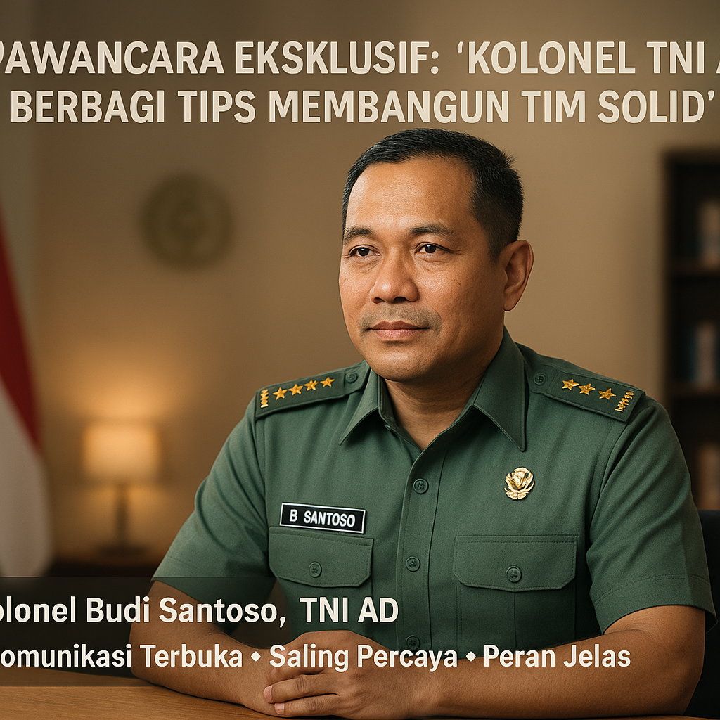 Wawancara Eksklusif: ‘Kolonel TNI AD Berbagi Tips Membangun Tim Solid’