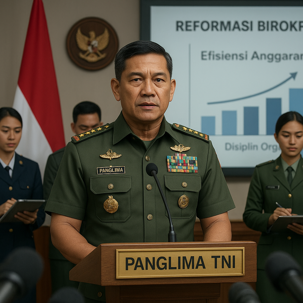 Panglima TNI Instruksikan Reformasi Birokrasi Pertahanan untuk Efisiensi Anggaran dan Penguatan Disiplin Organisasi