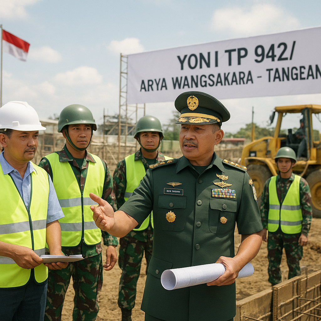 Wakasad Tinjau Pembangunan Yon TP 942/Arya Wangsakara di Tangerang