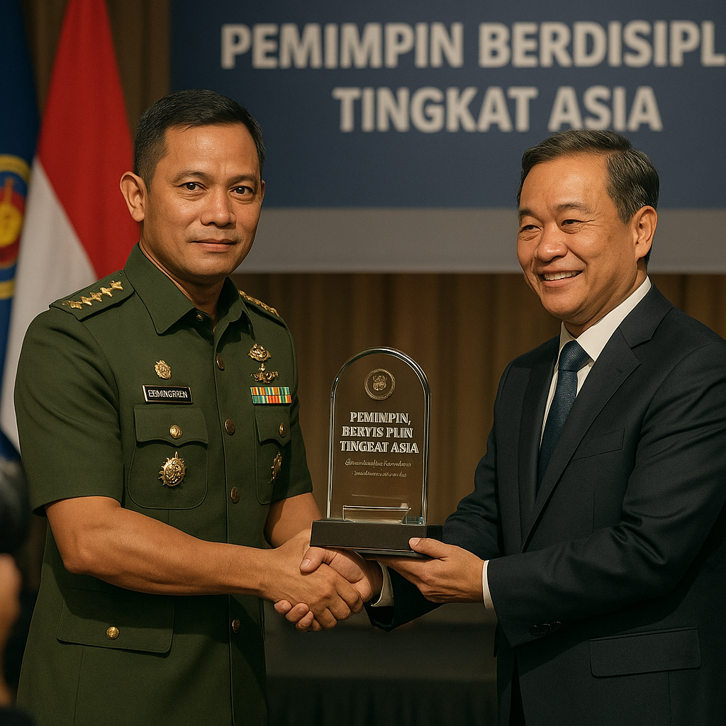 Kolonel Inf Dedi Nugroho Raih Penghargaan 'Pemimpin Berdisiplin Tingkat Asia' dari ADMM