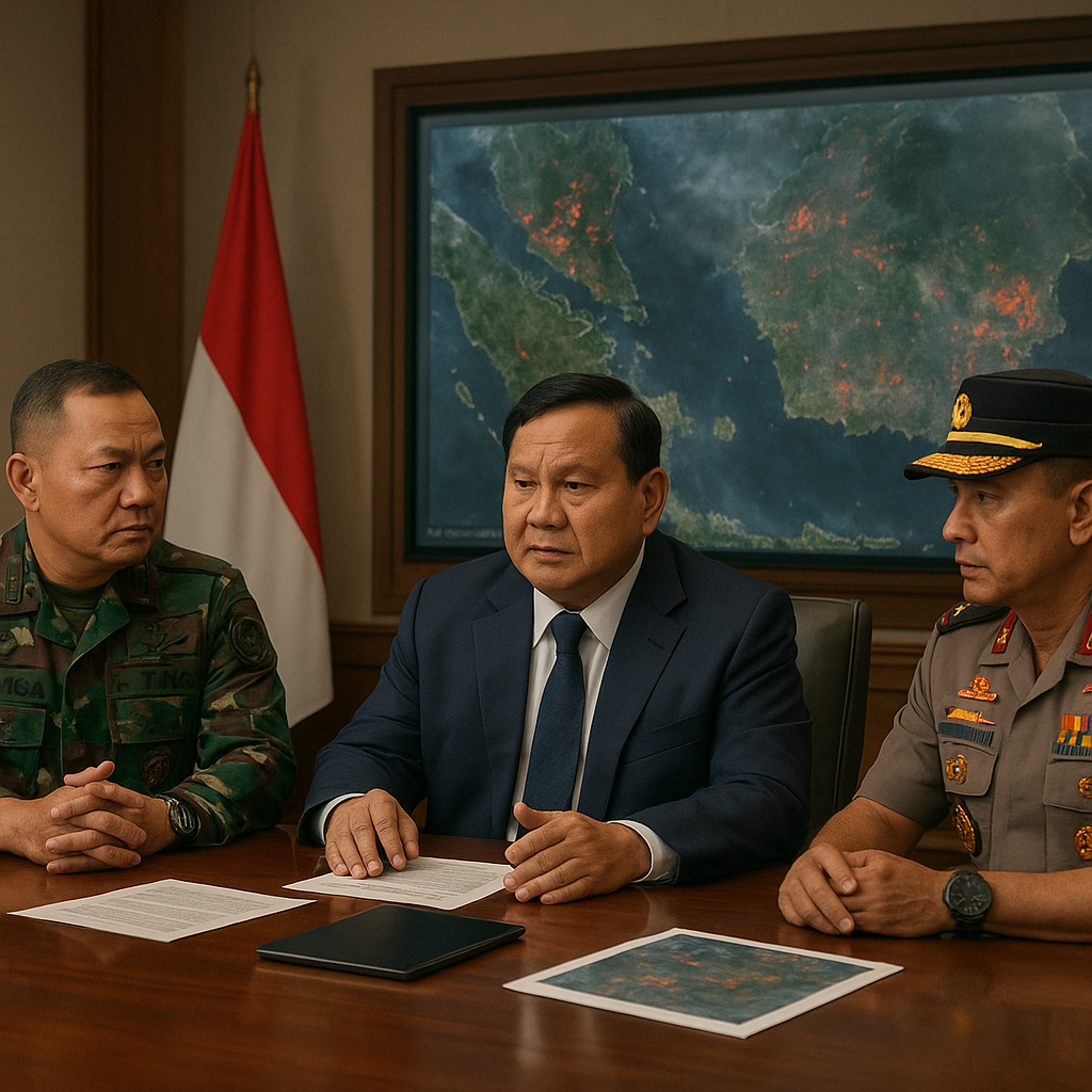Prabowo Panggil Panglima TNI dan Kapolri, Bahas Penanganan Karhutla