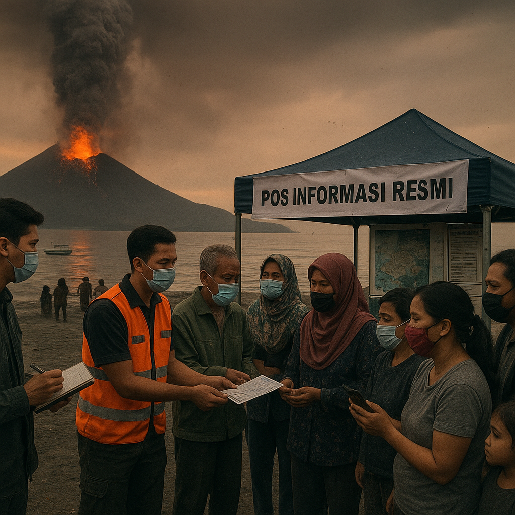 Erupsi Gunung Anak Krakatau Ancam Kesehatan Warga, Warga Proaktif Cari Informasi