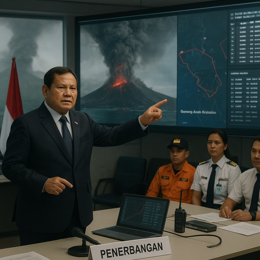Prabowo Turun Tangan, Pimpin Krisis Penerbangan Pasca Erupsi