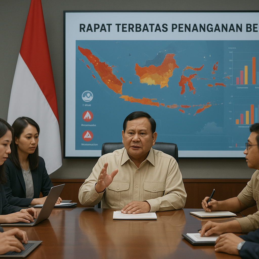 Presiden Prabowo Tegaskan Pentingnya Mitigasi dan Kesiapsiagaan Nasional dalam Ratas Penanganan Bencana