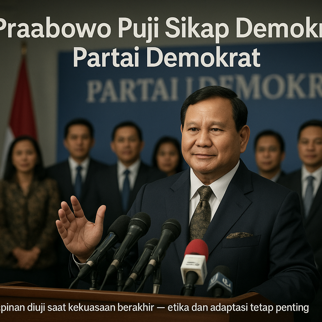 Prabowo Puji Sikap Demokratis Partai Demokrat: Belajar dari Pengalaman Berkuasa dan Tidak