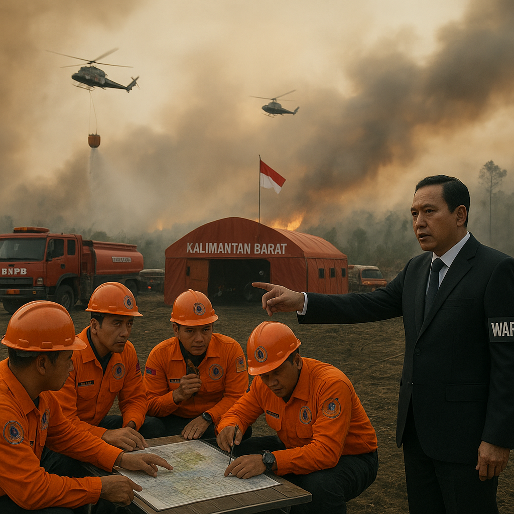 BNPB Kerahkan Ribuan Personel dan Helikopter untuk Karhutla, Wapres Beri Arahan Strategis