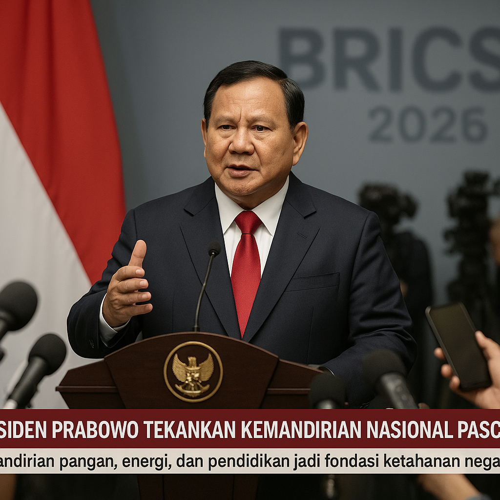 Presiden Prabowo Tekankan Kemandirian Nasional Pasca KTT BRICS