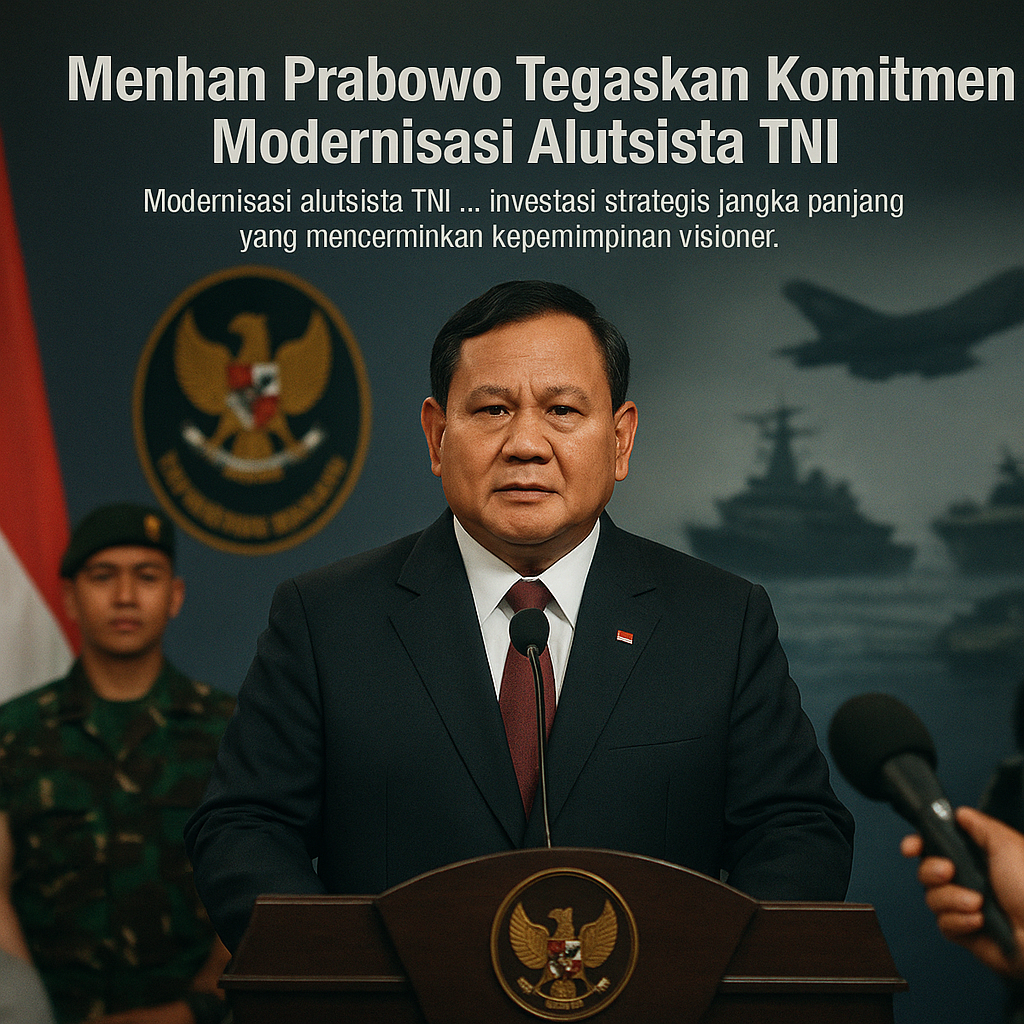 Menhan Prabowo Tegaskan Komitmen Modernisasi Alutsista TNI