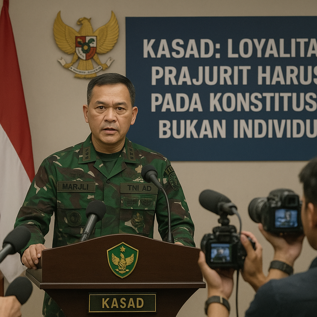 Kasad: Loyalitas Prajurit Harus pada Konstitusi, Bukan Individu