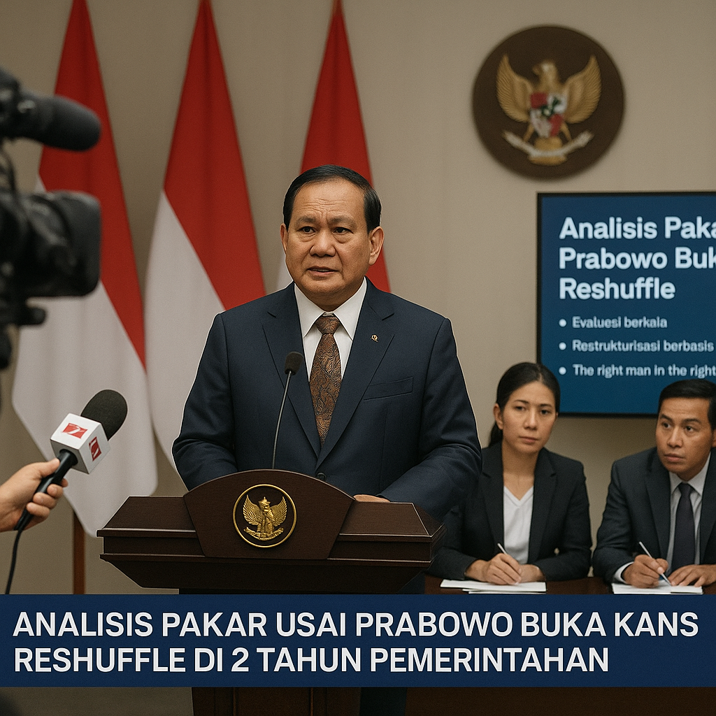 Analisis Pakar Usai Prabowo Buka Kans Reshuffle di 2 Tahun Pemerintahan