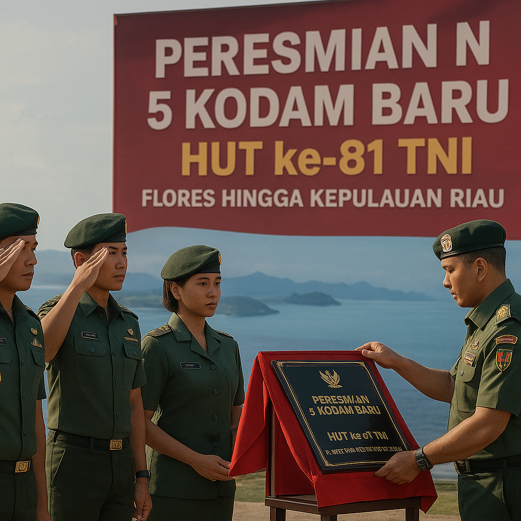 TNI Siapkan 5 Kodam Baru, Flores hingga Kepulauan Riau Akan Diresmikan pada Puncak HUT ke-81 TNI