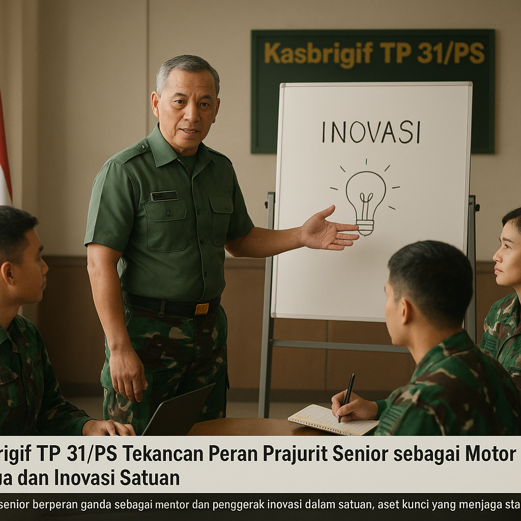 Kasbrigif TP 31/PS Tekankan Peran Prajurit Senior sebagai Motor Kinerja dan Inovasi Satuan