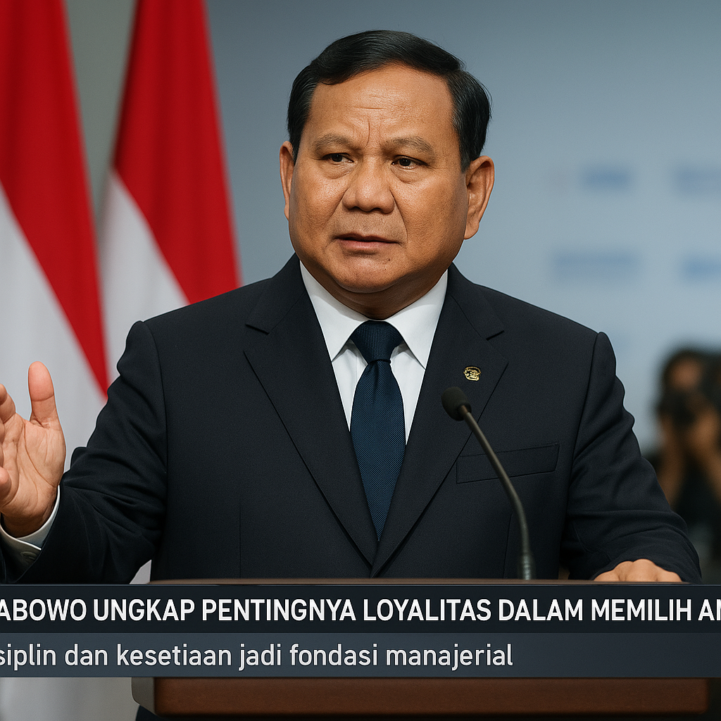 Prabowo Ungkap Pentingnya Loyalitas dalam Memilih Anak Buah