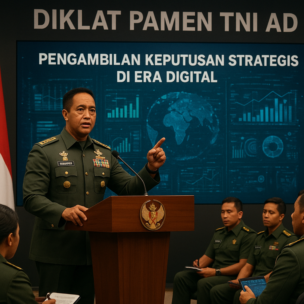 Kasad Buka Diklat Pamen, Fokus pada Pengambilan Keputusan Strategis di Era Digital